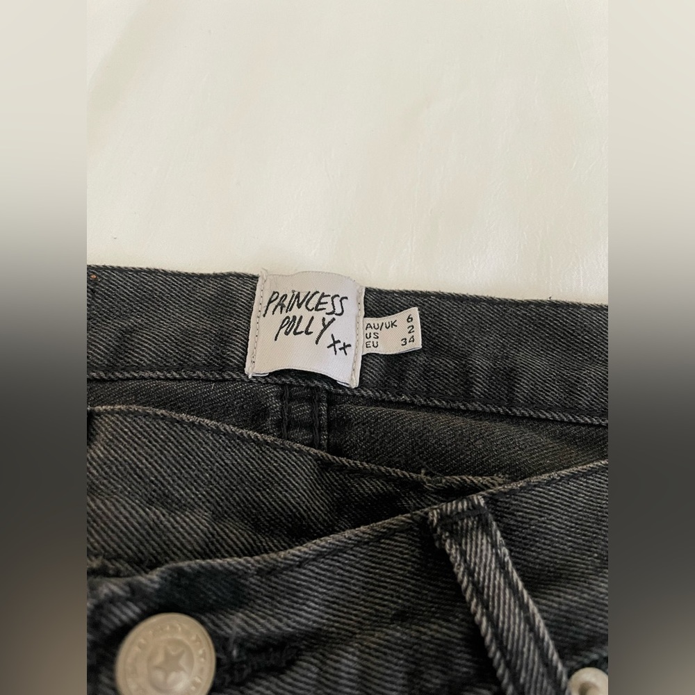 Princess Polly Asymmetric Straight Leg Jeans